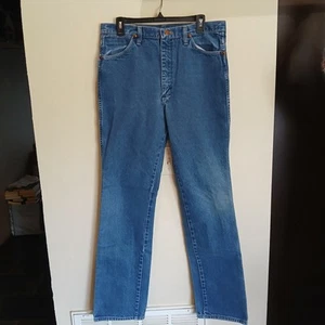 Vintage Wrangler Jeans Mens 36x34 Fits (34x34) 100% Cotton Made in USA Cowboy - Picture 1 of 20