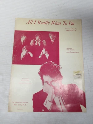 ALL I REALLY WANT TO DO WORDS & MUSIC BY BOB DYLAN RECORDED BY THE BYRDS SHEET - Image 1 of 4
