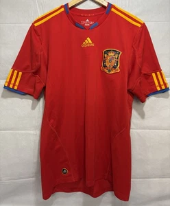 Adidas Jersey Spain 2010 Home Soccer Football Men's Size Medium Red Authentic - Picture 1 of 13