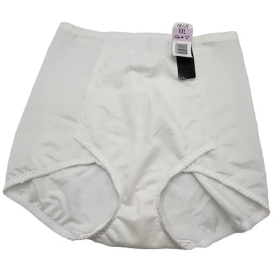 Ropa interior adelgazante vintage Olga Brief blanca para mujer estilo XXL 446 Foto 1 de 4