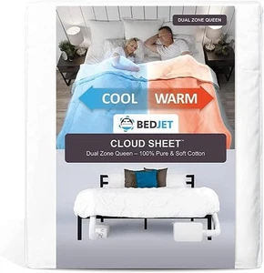 BedJet Cloud Sheet - Dual Zone Queen (Cooling, 1 Count (Pack of 1), White - Picture 1 of 6