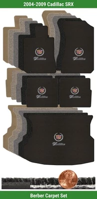 Juego de alfombrillas bereber personalizadas para Cadillac SRX 2004-2009 con logotipo (5 piezas) #3LT Foto 1 de 4
