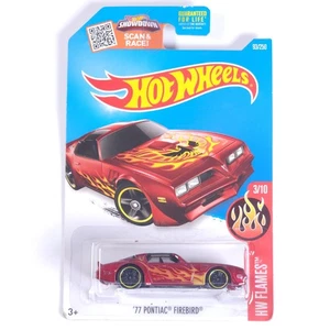 Pontiac 77 Pontiac Firebird rojo DHR08 93/250 Hot Wheels HW Flames 3/10 - Imagen 1 de 3