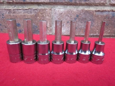 Snap-on 207EFAMY 7 pc 3/8" Drive Metric Hex Bit Socket Set (4-10 mm) NEW - Image 1 of 4