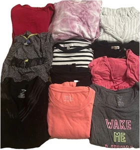 Lot of 11 (4) Women's Pajama Tops & Bottoms 7 - Shirt Gowns Button & PO SM & Med - Picture 1 of 13