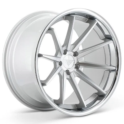 19x8.5"Ferrada Wheels FR4 Silver Machined with Chrome Lip Rims (A01) Foto 1 de 4
