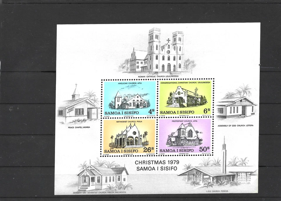 Mini hoja de Navidad Samoa 1979 MNH Foto 1 de 1
