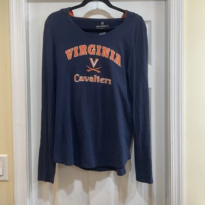 University of Virginia Cavaliers Women’s Hooded  Size Large Long Sleeve Shirt - Image 1 of 4
