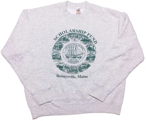 Vintage Fruit of the Loom DENNYSVILLE Maine Sweatshirt Made USA Large L - Bild 1 von 12