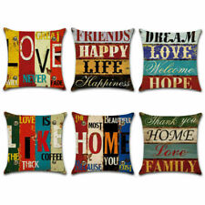 Home Pillow Waist Decorative Sofa Throw Cushion Linen Cotton Cover Square Case