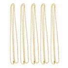 5pcs Stainless Steel 2mm Ball Chain Necklace Mens Women Gold