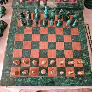 Juego de ajedrez malaquita/tablero de ajedrez malaquita/palaquita ajedrez rey/malaquita ajedrez - Imagen 1 de 9