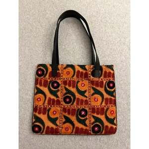 Chico's Handtasche orange bestickt Beuteltasche Boho Schultertasche lässig schick - Bild 1 von 10