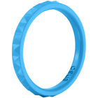Enso Rings Pyramid Stackables Series Silicone Ring - Azure Blue