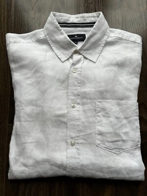 M&S Blue Harbour (L) 100% Pure White Linen 42” Chest BNWOT Immaculate RRP £49 - Image 1 of 4