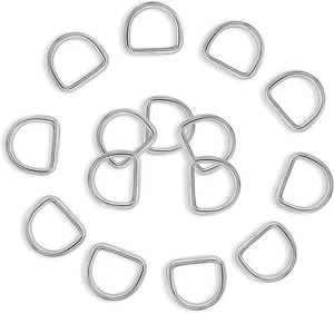 1 inch Metal D Ring Heavy Duty Stainless-Steel Dee Rings Welded Solid for Dog... - Picture 1 of 3