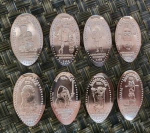 8-TEILIGES SET UNIVERSAL STUDIOS THEMENPARK MINIONS SAMMLERSTÜCK PENNY GEPRESSTE MÜNZEN LOT - Bild 1 von 6