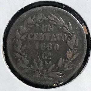 Mexico Centavo KM 391.4 VF Detail Corroded 1880 Go