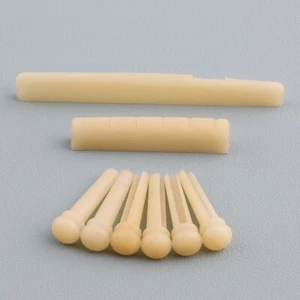 Unbleached Slotted Bone Nut Saddle Bridge Pins Set for YAMAHA FG Series Guitar - Picture 1 of 6