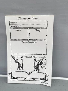 Vintage Original MB Heroquest Board Game Spares - Pad Of Character Sheets - Picture 1 of 2