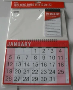 2020 MEMOBOARD MIT TO DO LISTE KALENDER FAMILIENORGANIZER MONAT ZUR ANSICHT - Bild 1 von 1