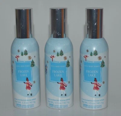3 NEW BATH & BODY WORKS FROZEN LAKE CONCENTRATED ROOM SPRAY AIR FRESHENER MIST