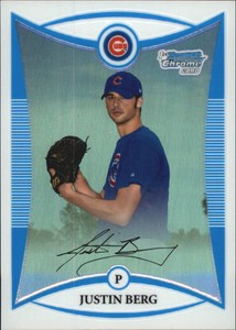 2008 Bowman Chrome Prospects Refractors Baseball Card #BCP17 Justin Berg /599