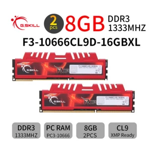 G.SKILL Ripjaws 16GB 2x 8GB PC RAM DDR3 1333 PC3-10666 240Pin Desktop Memory BT - Picture 1 of 6