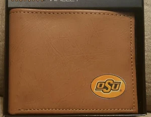Oklahoma State University Official Licensed Bifold Genuine leather wallet - Picture 1 of 4