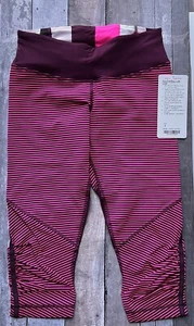 Lululemon Run For your Life Crop US6 UK10 ponk knee length leggings - Picture 1 of 4