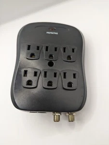 Surge Protector, 6 AC Outlets,Telephone/Fax & Coax - Picture 1 of 3