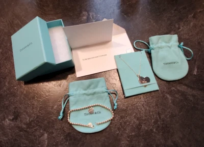 Tiffany & Co. 925 Silver MOM Heart Tag Charm 16" Necklace (box, pouches, card) - Image 1 of 4