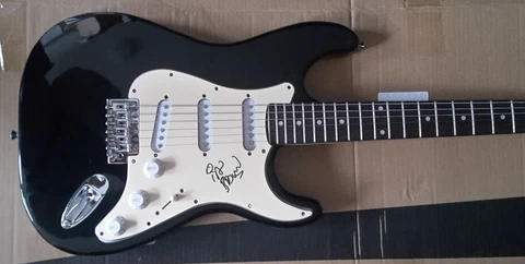 Ian Brown Stone Roses Hand Signed Strat Guitar Cover