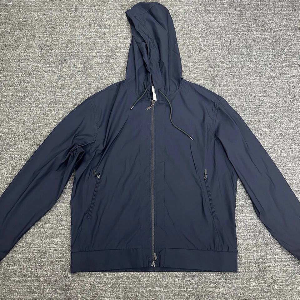 Chaqueta con Capucha SamuelSohn Fin de Semana Hombres 44R Azul Lana Cortavientos Cremallera Completa Canadá Foto 1 de 4