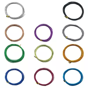 WHOLESALE CRAFT WIRE 0.8mm 1mm 1.5mm & 2mm ALUMINIUM JEWELLERY WIRE - Picture 1 of 12