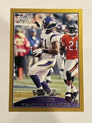2009 Topps Vikings Visanthe Shiancoe Gold /2009 #143 - Image 1 of 2