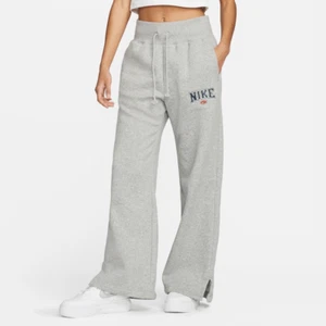 Nike Wide Leg High-Rise Jogginghose Phoenix Fleece Varsity Logo Grau Damen XL - Bild 1 von 11