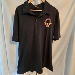 Unibroue Beer MAUDITE (XL) Collared Short Sleeve Black Shirt - Picture 1 of 6