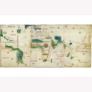 The Cantino Planisphere; 1502 Historic Portuguese Map - Picture 1 of 12