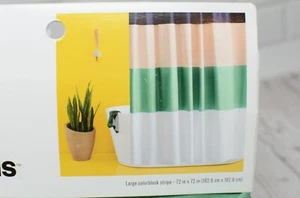 Room Essentials Large Colorblock Stripe 72 x 72 Shower Curtains - Picture 1 of 4