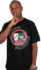 RocaWear Uomo Firmato Nero Segno Fuori T-Shirt, Nuovo Peviani Era, Soldi Time Is