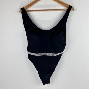 Victoria’s Secret Women’s Plunge One-Piece Black Swimsuit Size L - Picture 1 of 8