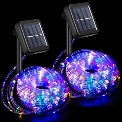 2 PACK LED Outdoor Solar Powered String Lights for Patio Yard Porch Party Decor - image 1 of 4
