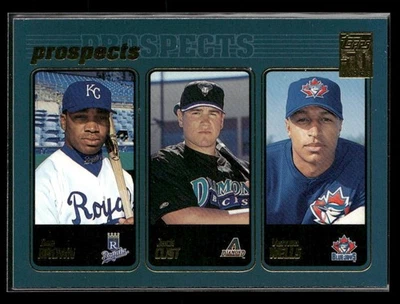 2001 Topps Dee Brown / Jack Cust / Vernon Wells 736 Prospects - Image 1 of 2