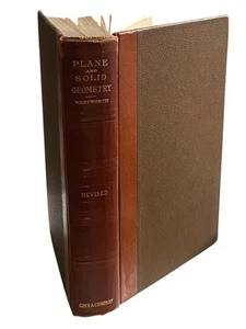 1899 Plane And Solid Geometry G.A. Wentworth Antique Vintage Ginn & Company Math - Picture 1 of 23