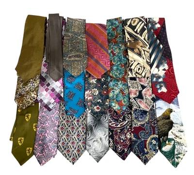 Corbata de diseñador vintage años 70 lote de 19 corbatas gruesas discoteca Beene Camden montaje en cancha Foto 1 de 4