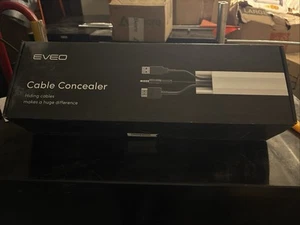 Eveo Wall Mounted Paintable Hiding Plastic Cord Cable Concealer With Connectors - Afbeelding 1 van 5