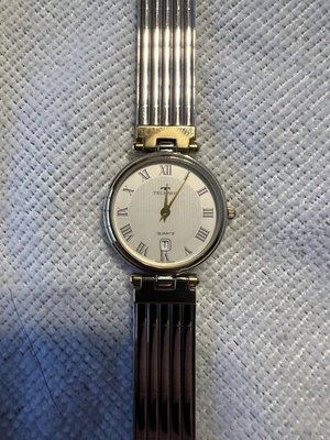 Technos Quartz Women's Dress Watch Two Tone Swiss Made, New Battery, Running - Image 1 of 4