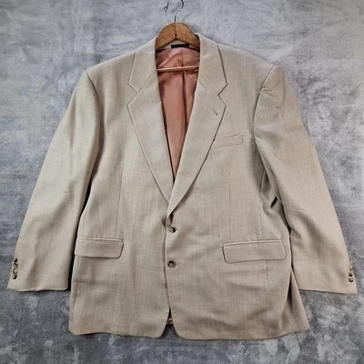 Blazer Gianfranco Ruffini Para Hombre 48R Beige 100% Lana 2 Botones Chaqueta Sin Ventilación Foto 1 de 4