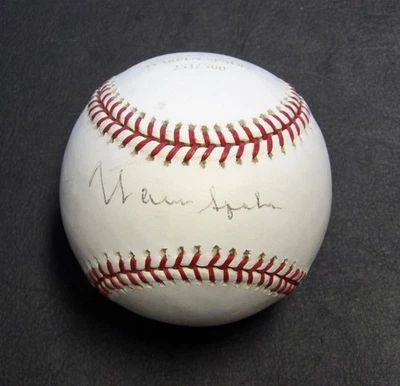 Warren Spahn Signed Official Major League Baseball JSA Authenticated /500 - Image 1 of 4